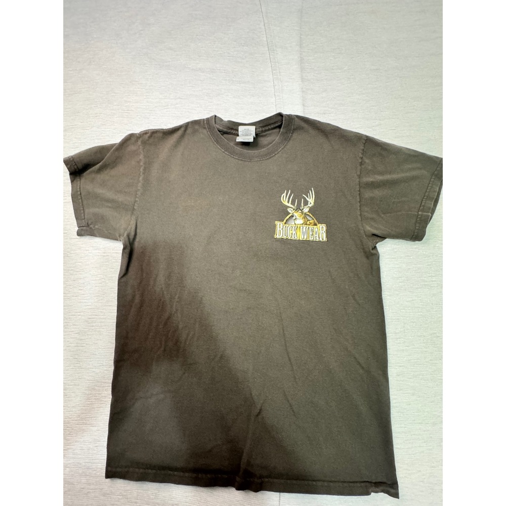 Buck Wear Mens Kickin Bass Takin Game Hunting Fishing Graphic T-Shirt Brown M